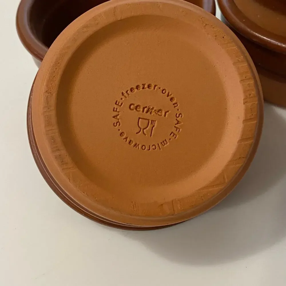 Cermer Terra Cotta‎ Ramekins Set of 4 UNUSED